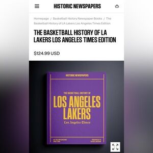 Historic Newspapers Los Angeles Lakers Hardcover Book